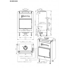 Каминная топка Romotop Dynamic KV 025 W02 с теплообменником