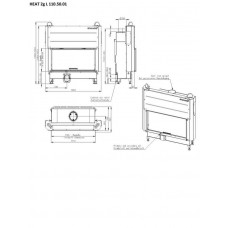 Каминная топка Romotop HEAT 3g L 110.50.01 с подъемными дверцами