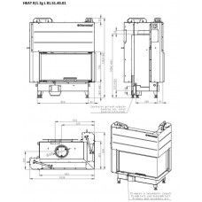 Каминная топка Romotop HEAT  R/L 3g L 81.51.40.01 угловая с цельногнутым стеклом