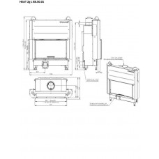 Каминная топка Romotop HEAT 3g L 88.50.01 с выдвижными подъемными дверцами