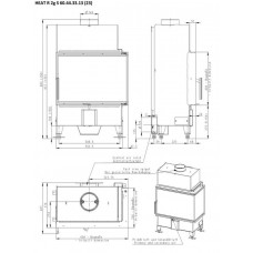Каминная топка Romotop HEAT R/L 2g S 60.44.33.13 угловая с цельным стеклом