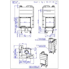 Каминная топка Romotop HEAT R/L 3g L 50.51.40.21 угловая с подъемными дверцами