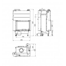 Каминная топка Scan 5004 FL/FR